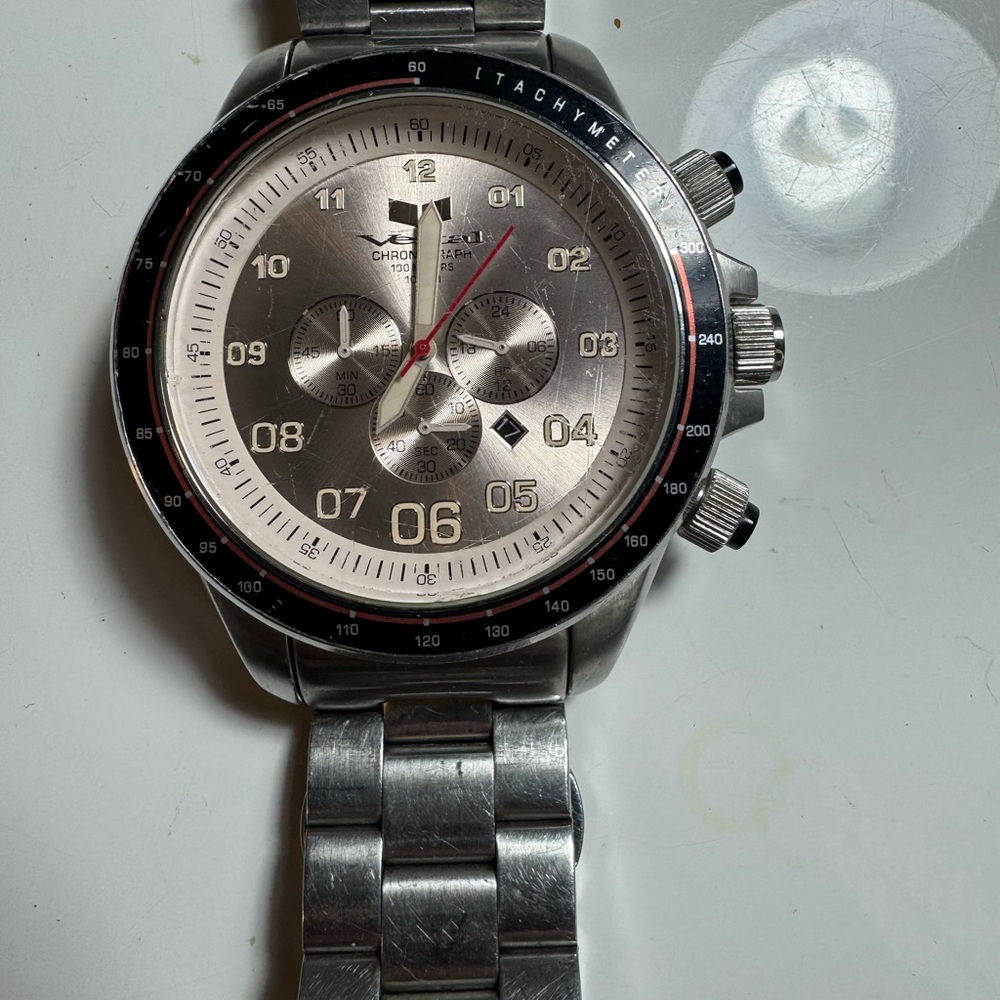 Silver Chronograph Watch